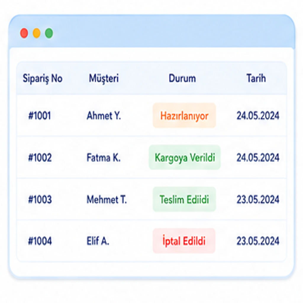 Müşteri Siparişleri Takibi